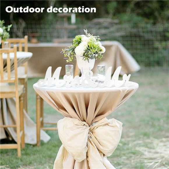 Mr & Mrs Sign for Wedding Table, Large Mr and Miss Wooden Letters, Party Decor - Picture 5 of 6